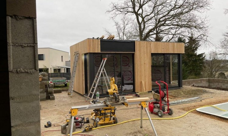 Création et construction de pool house en ossature bois près de Dijon