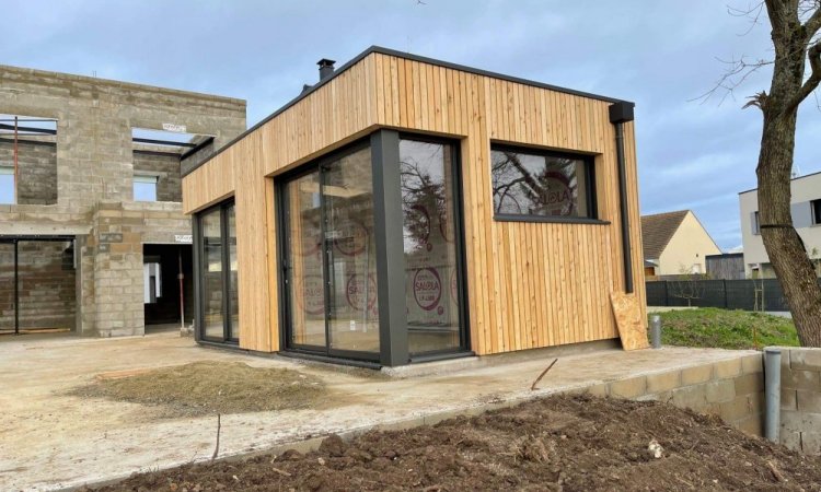 Création et construction de pool house en ossature bois près de Dijon